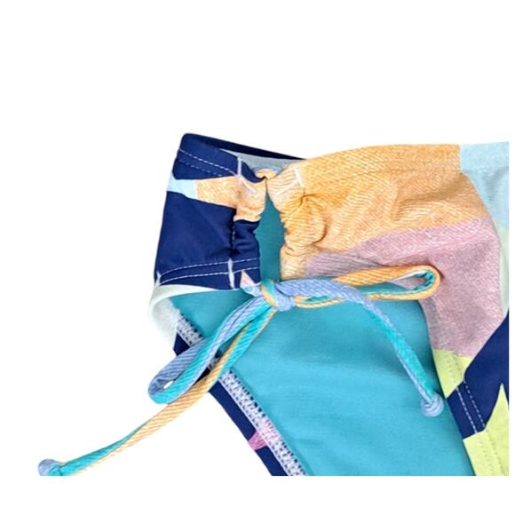 2 For $5 Sale NWT Girls Hobie Tropical Abstract Blue Bikini Swim Bottom Size 12 - Picture 2 of 6